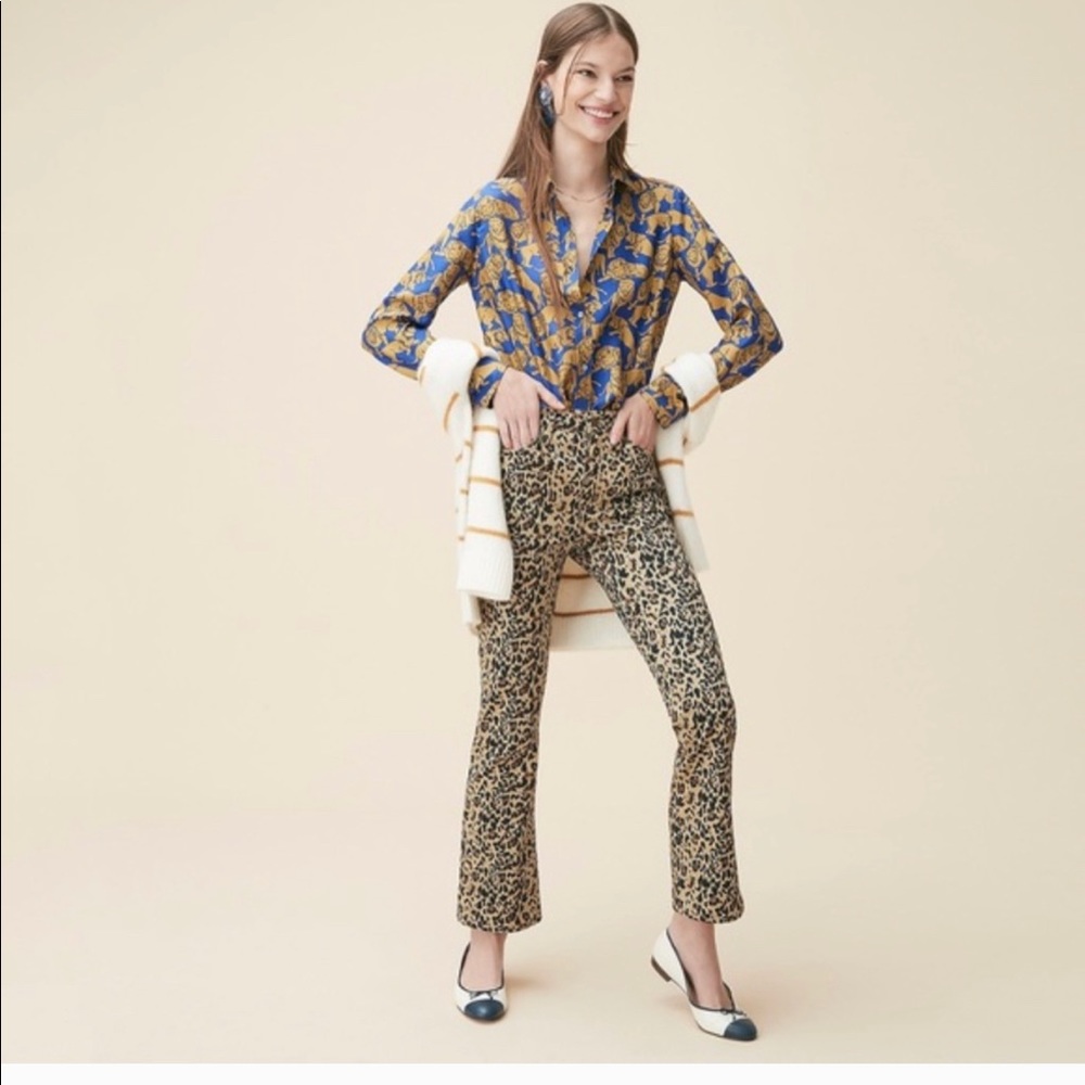 J crew high rise work pant